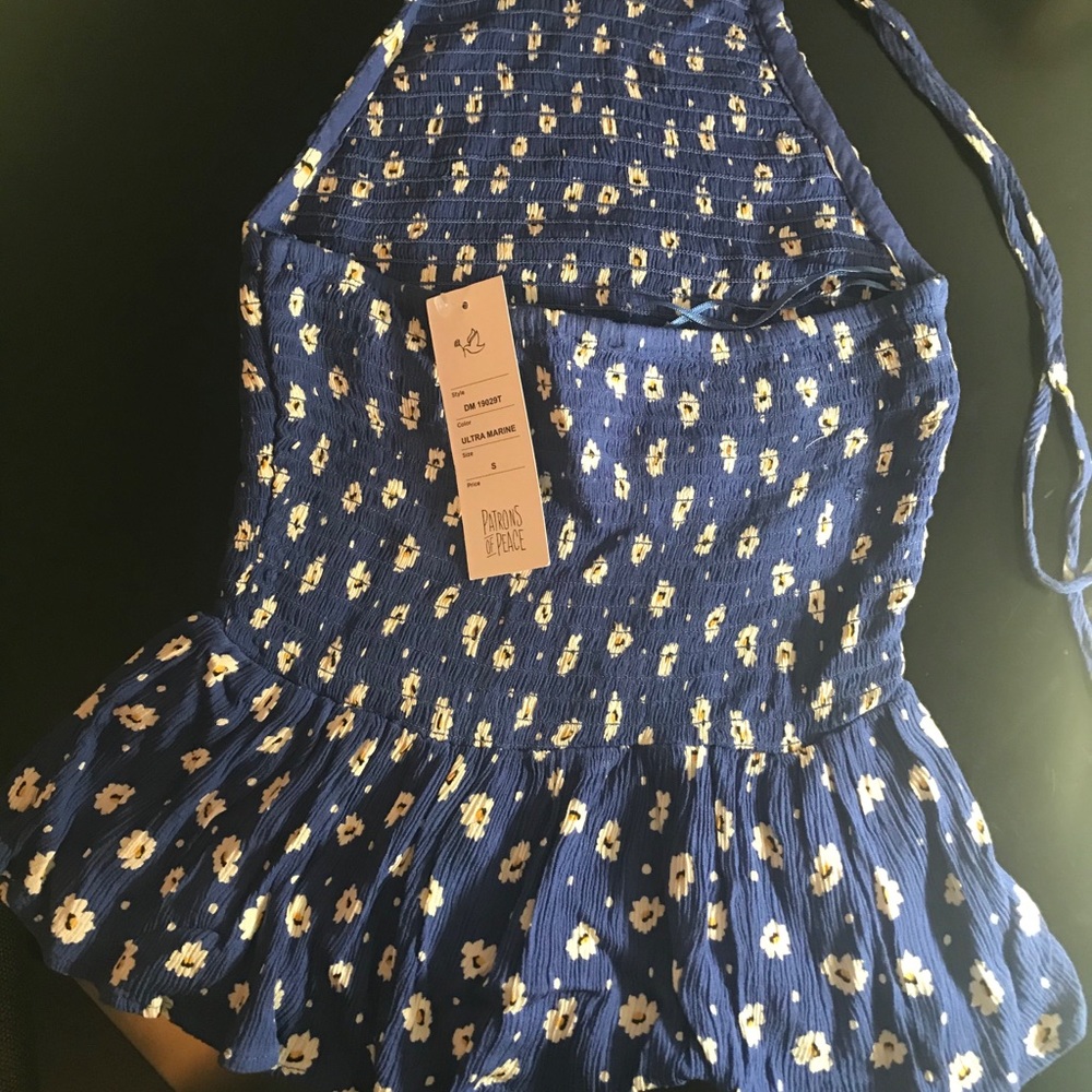 NWT blue halter